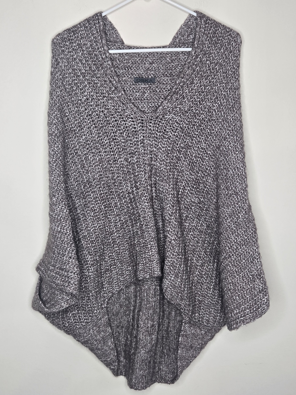 OSKA Oversized Cocoon Sweater Tunic Dolman Sleeve Neutral Luxe Minimalist